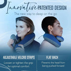 Double-Support Travel Neck Pillow in blue, view 5