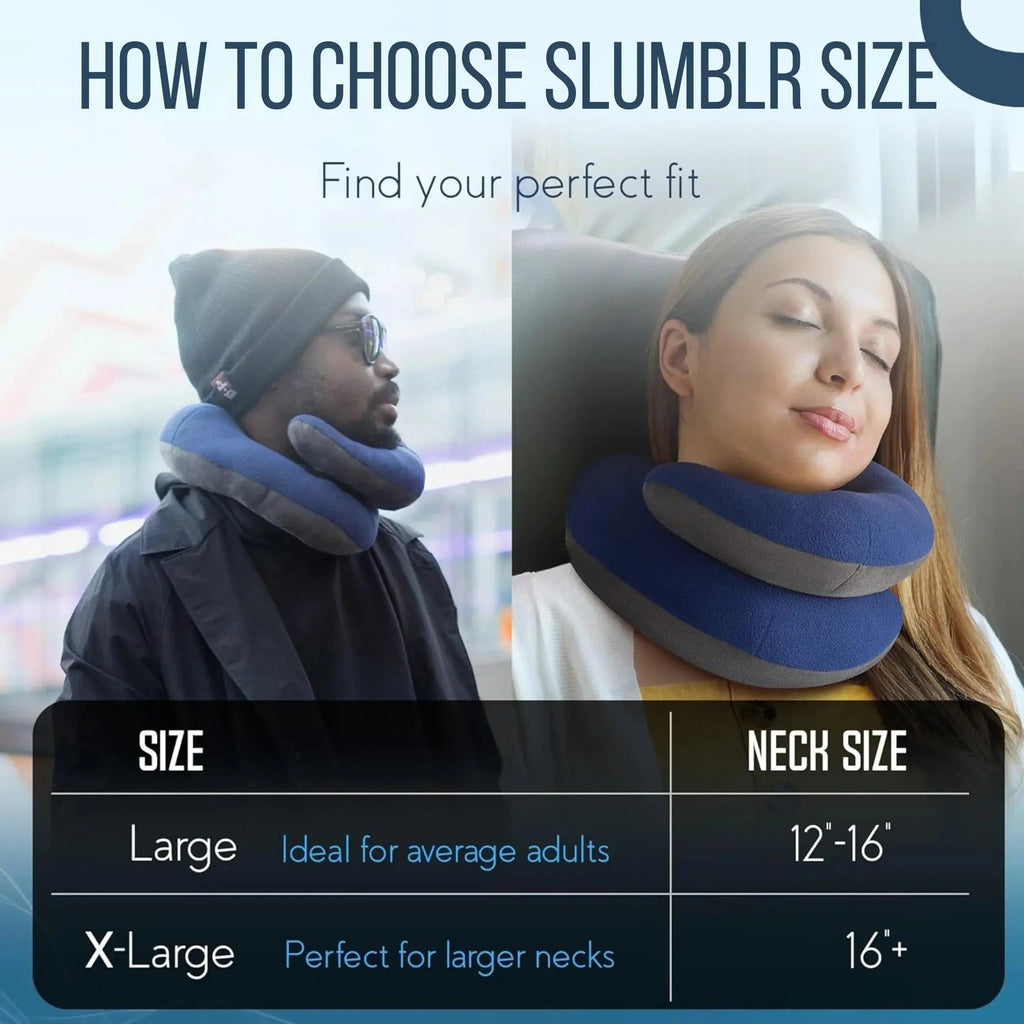 Double-Support Travel Neck Pillow in blue, view 8