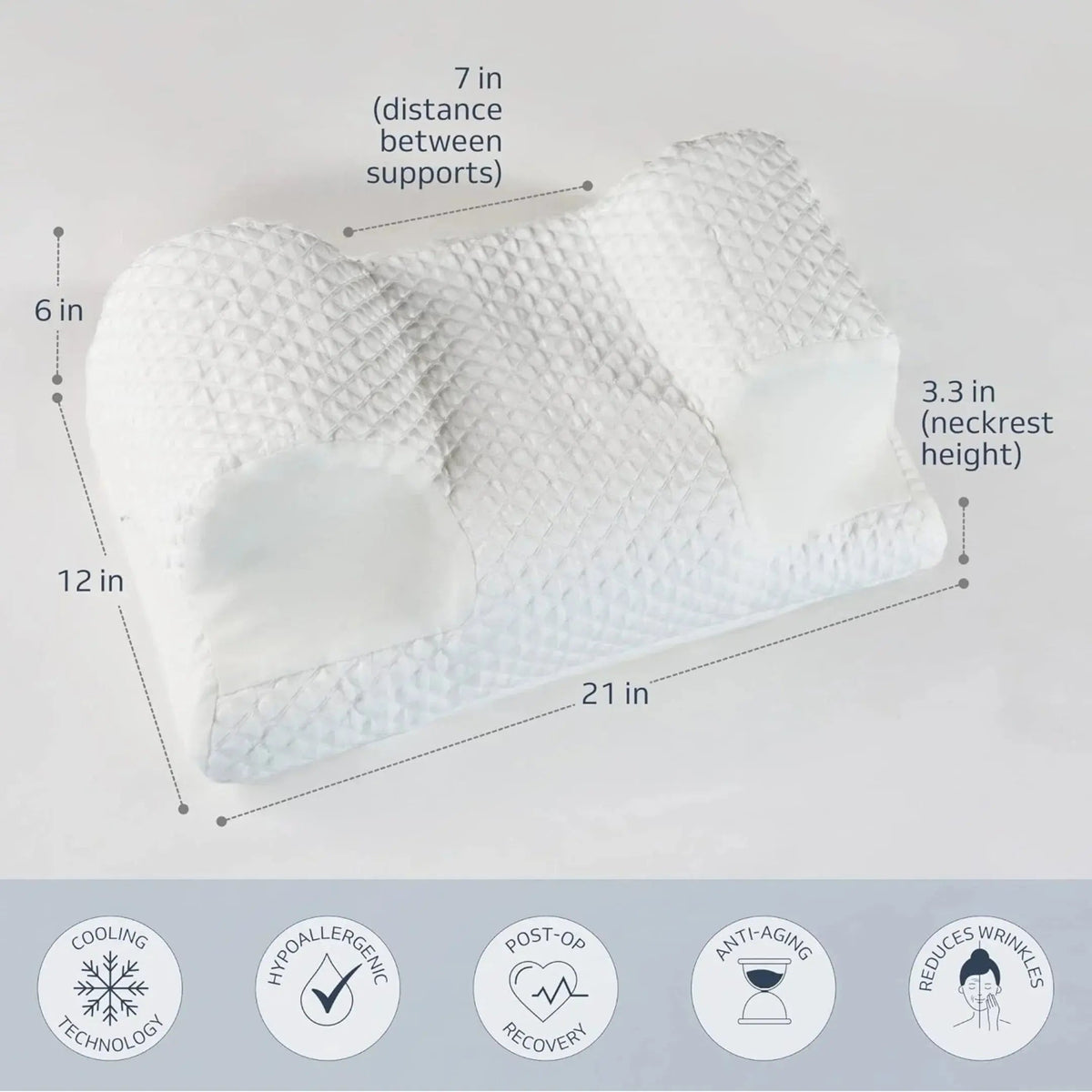 Cooling Ergonomic Memory Foam Contour Pillow