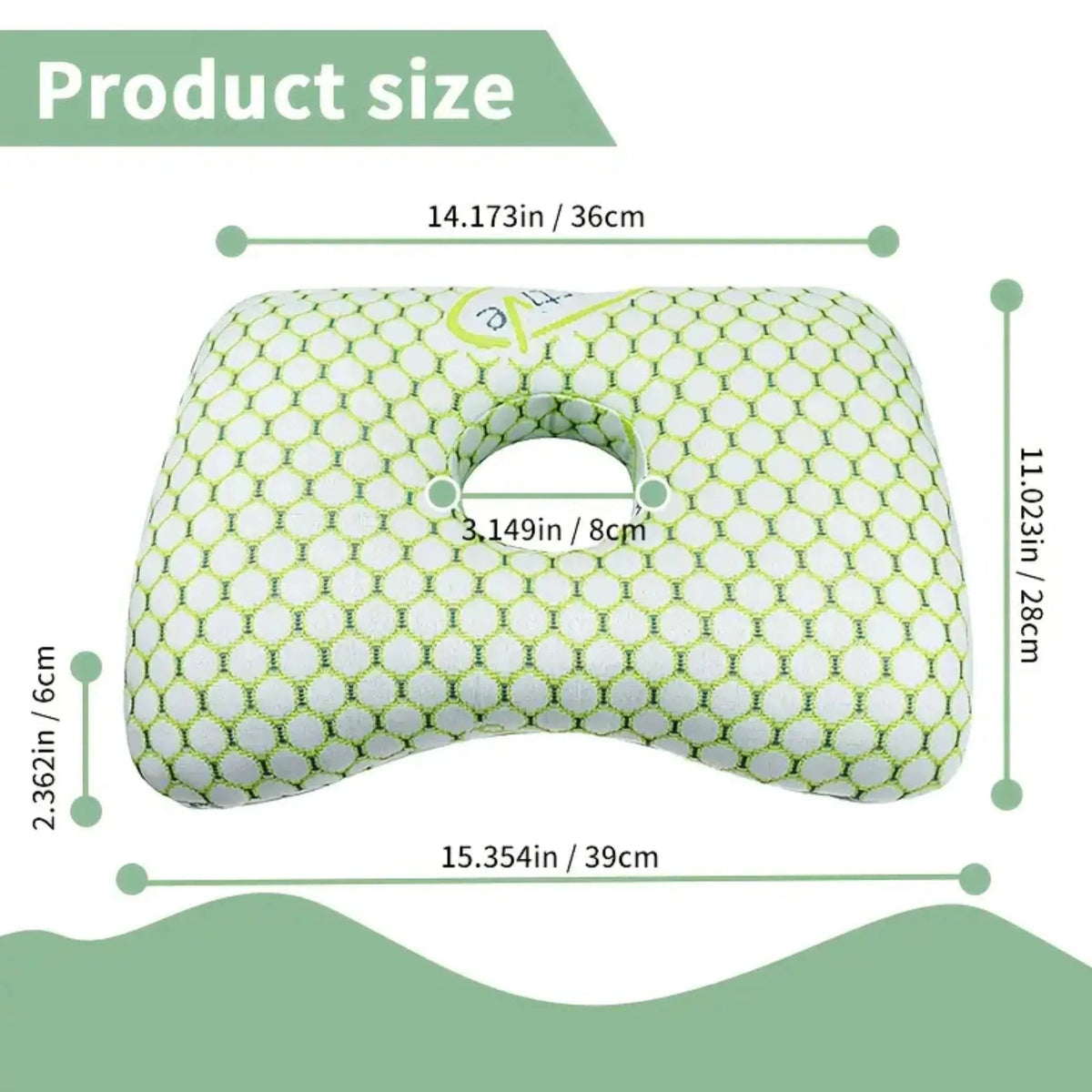 Ear Piercing Donut Pillow for Side Sleepers
