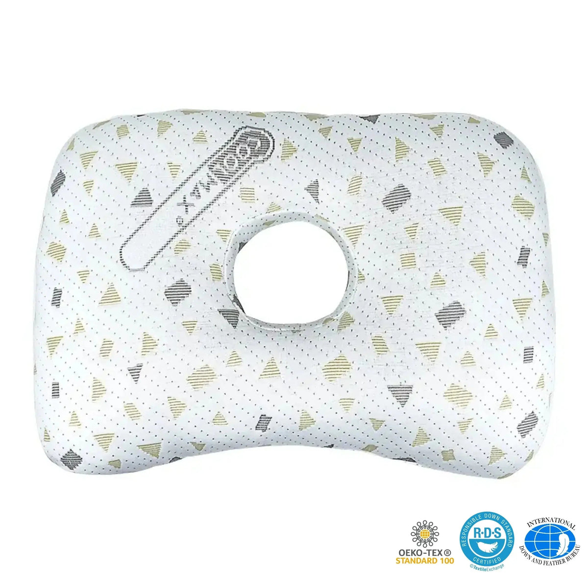 Ear Piercing Donut Pillow for Side Sleepers