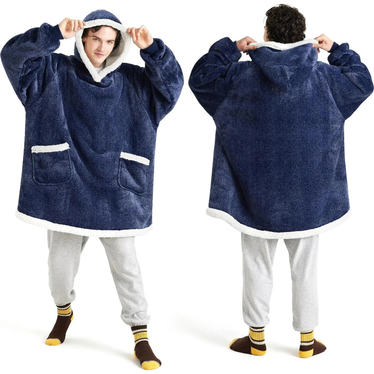 Oversized Flannel Hoodie Blanket