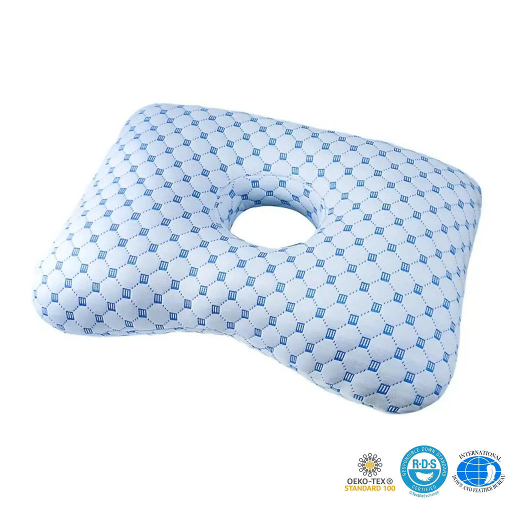 Ear Piercing Donut Pillow for Side Sleepers