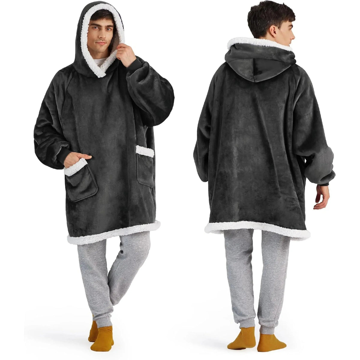 Oversized Flannel Hoodie Blanket