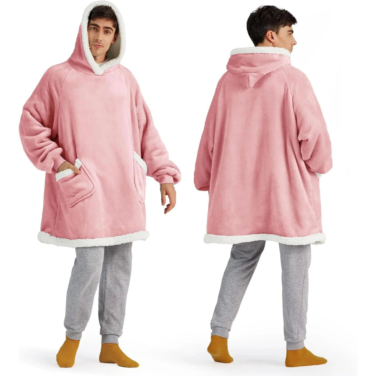 Oversized Flannel Hoodie Blanket