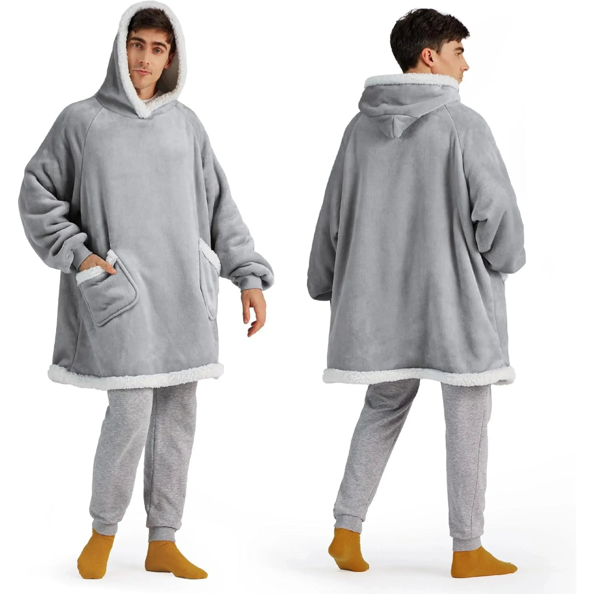 Oversized Flannel Hoodie Blanket