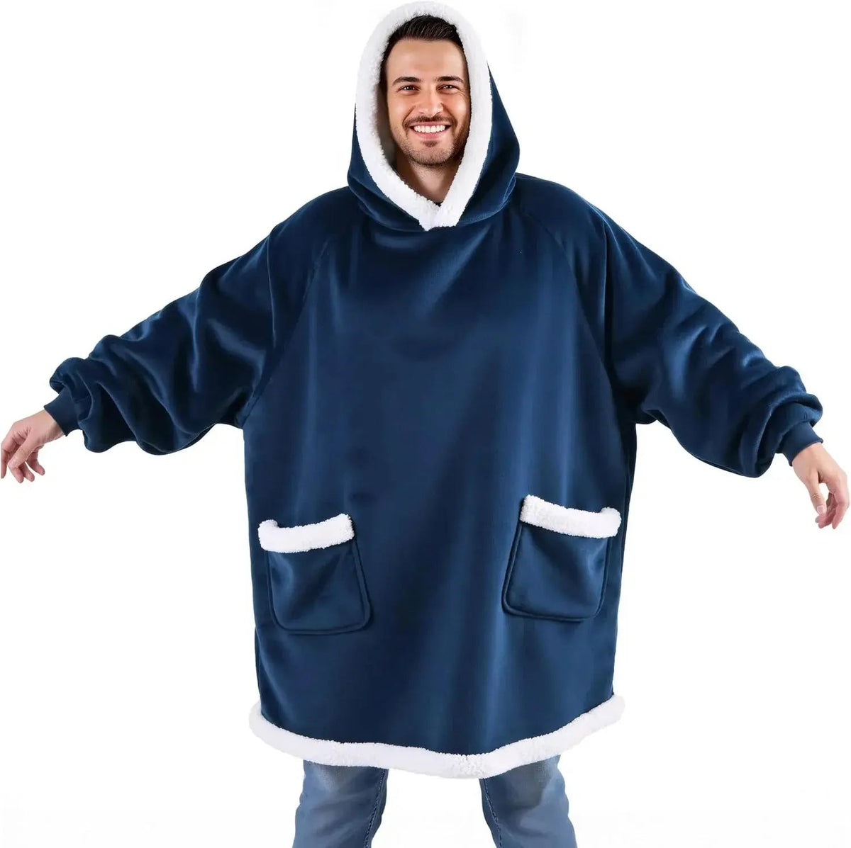 Oversized Flannel Hoodie Blanket