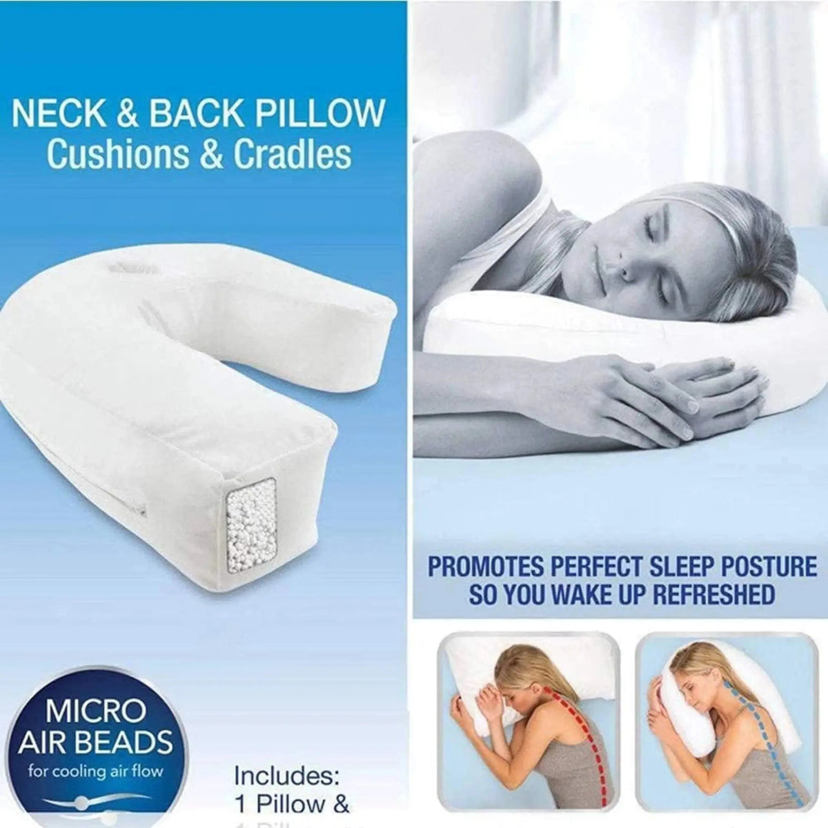 U-Shape Contour Pillow
