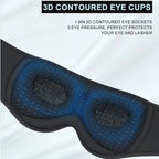Bluetooth Sleep Mask with Headphones 3D Contoured Design