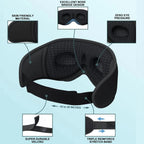 Bluetooth Sleep Mask with Headphones 3D Contoured Design