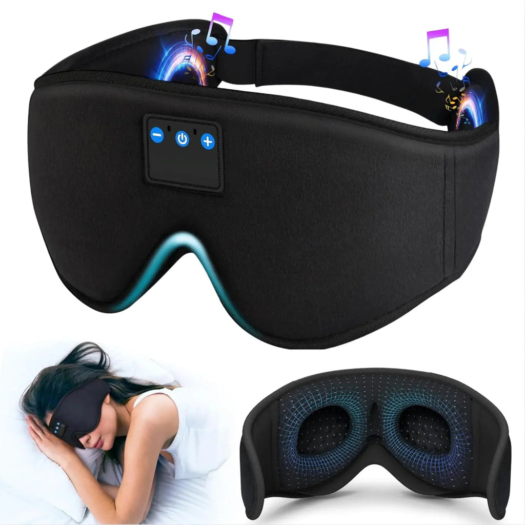 Bluetooth Sleep Mask with Headphones 3D Contoured Design