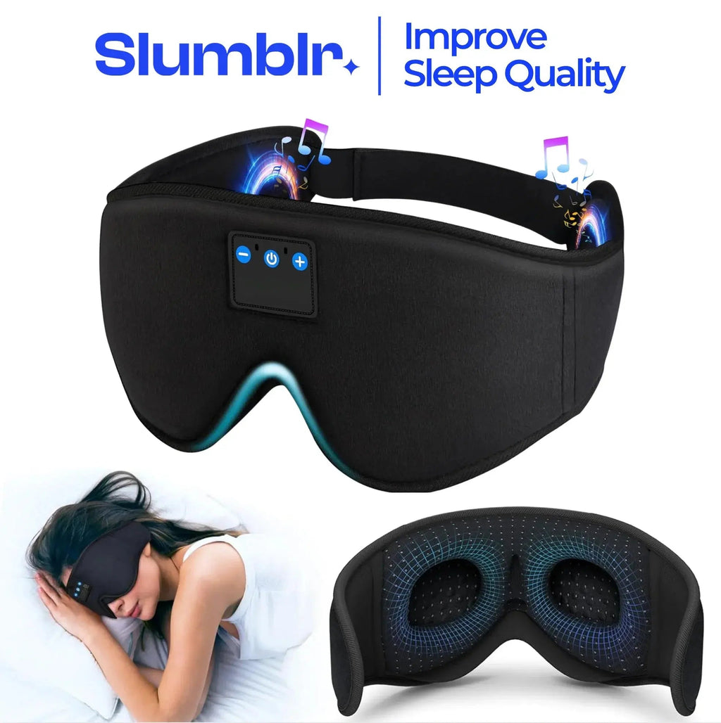 Bluetooth Sleep Mask with Headphones 3D Contoured Design