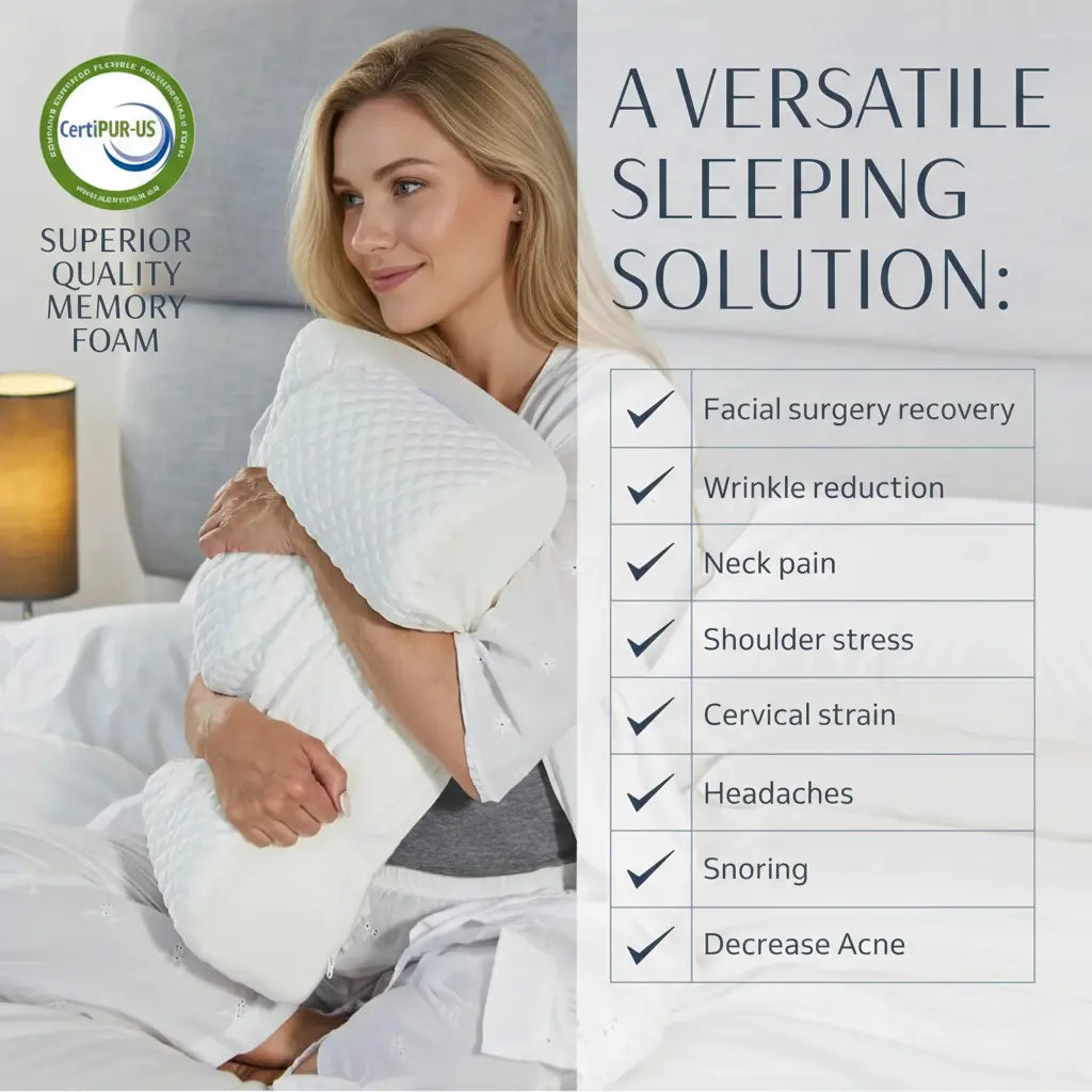 Cooling Ergonomic Memory Foam Contour Pillow