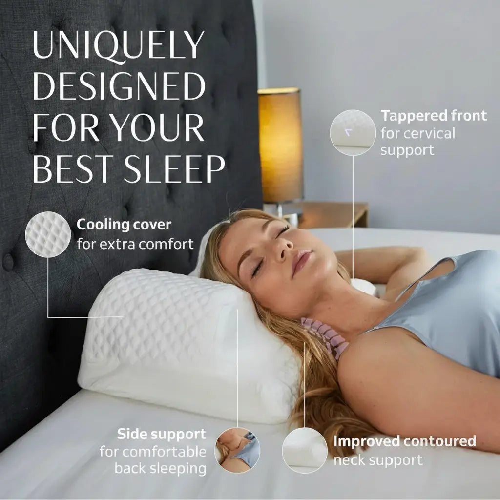 Cooling Ergonomic Memory Foam Contour Pillow