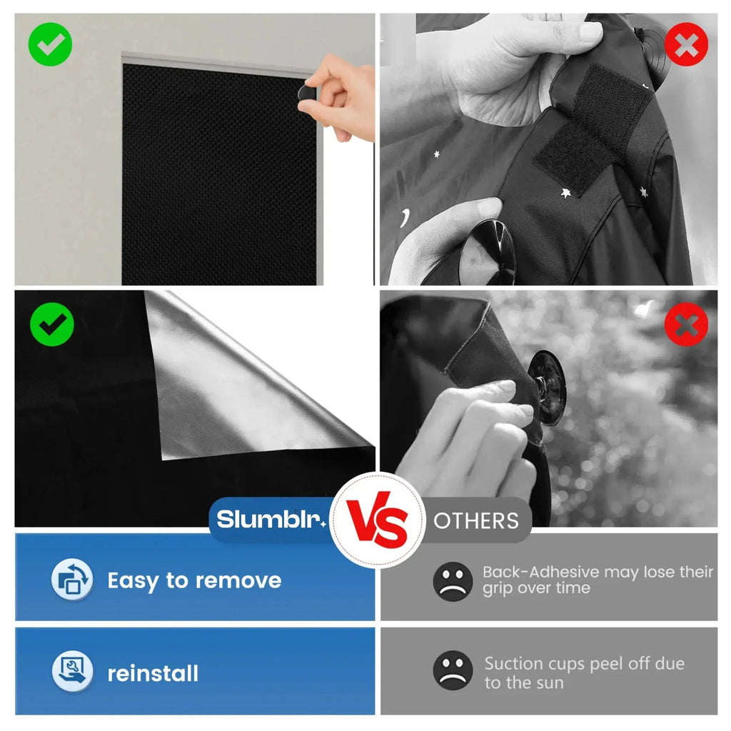 Magnetic Portable Blackout Window Shades