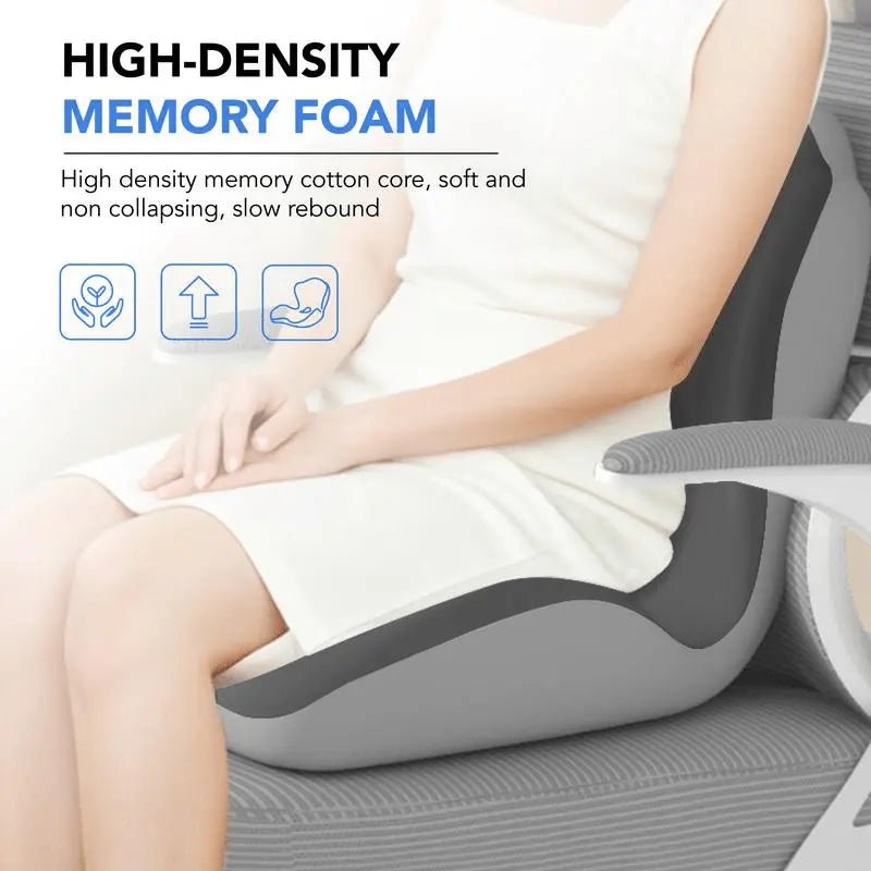 Memory Foam Seat Cushion with Back Support