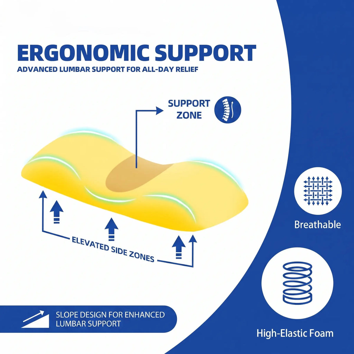 Memory Foam Lumbar Support Cushion