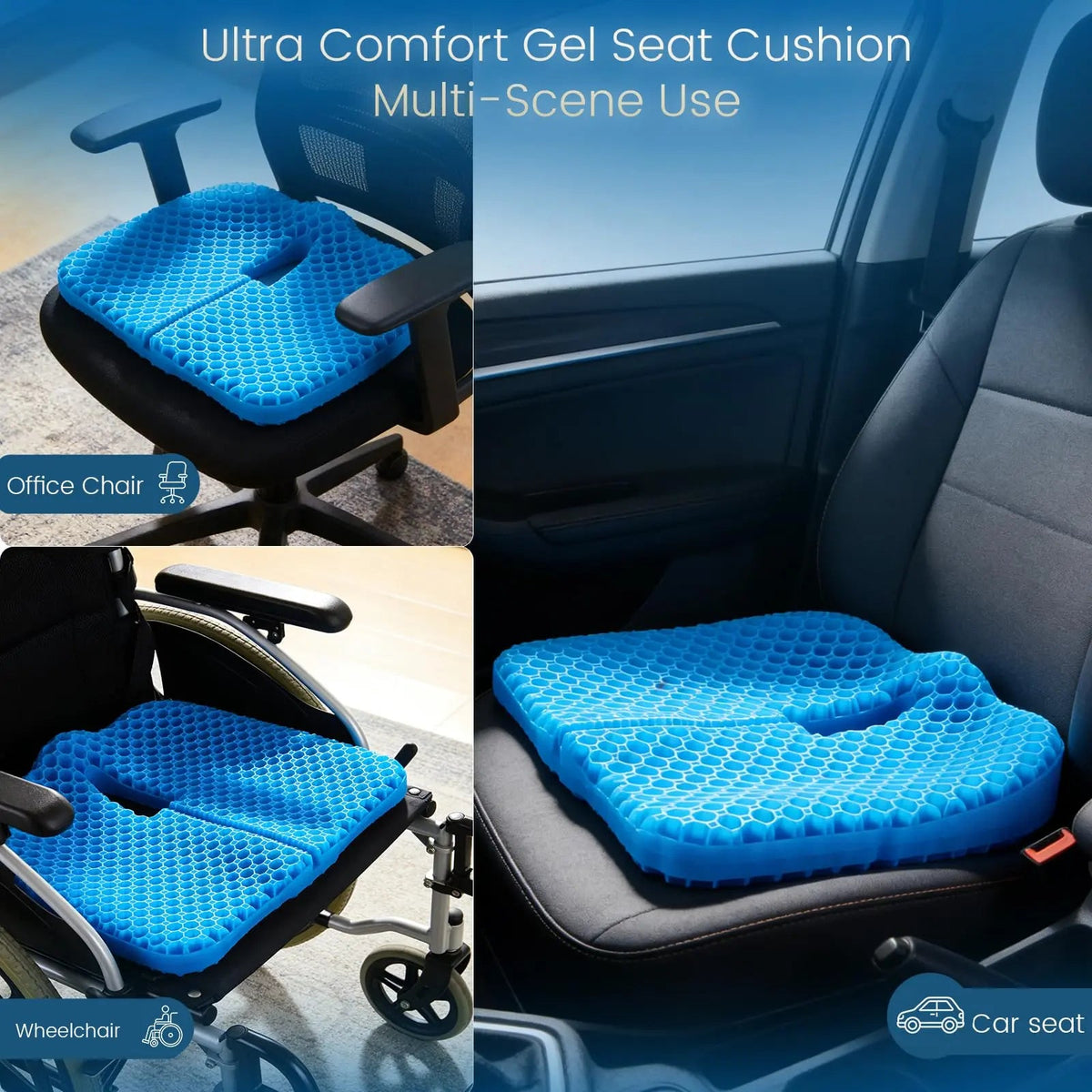 Honeycomb Gel Silicone Seat Cushion