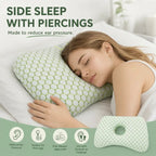 Ear Piercing Donut Pillow for Side Sleepers