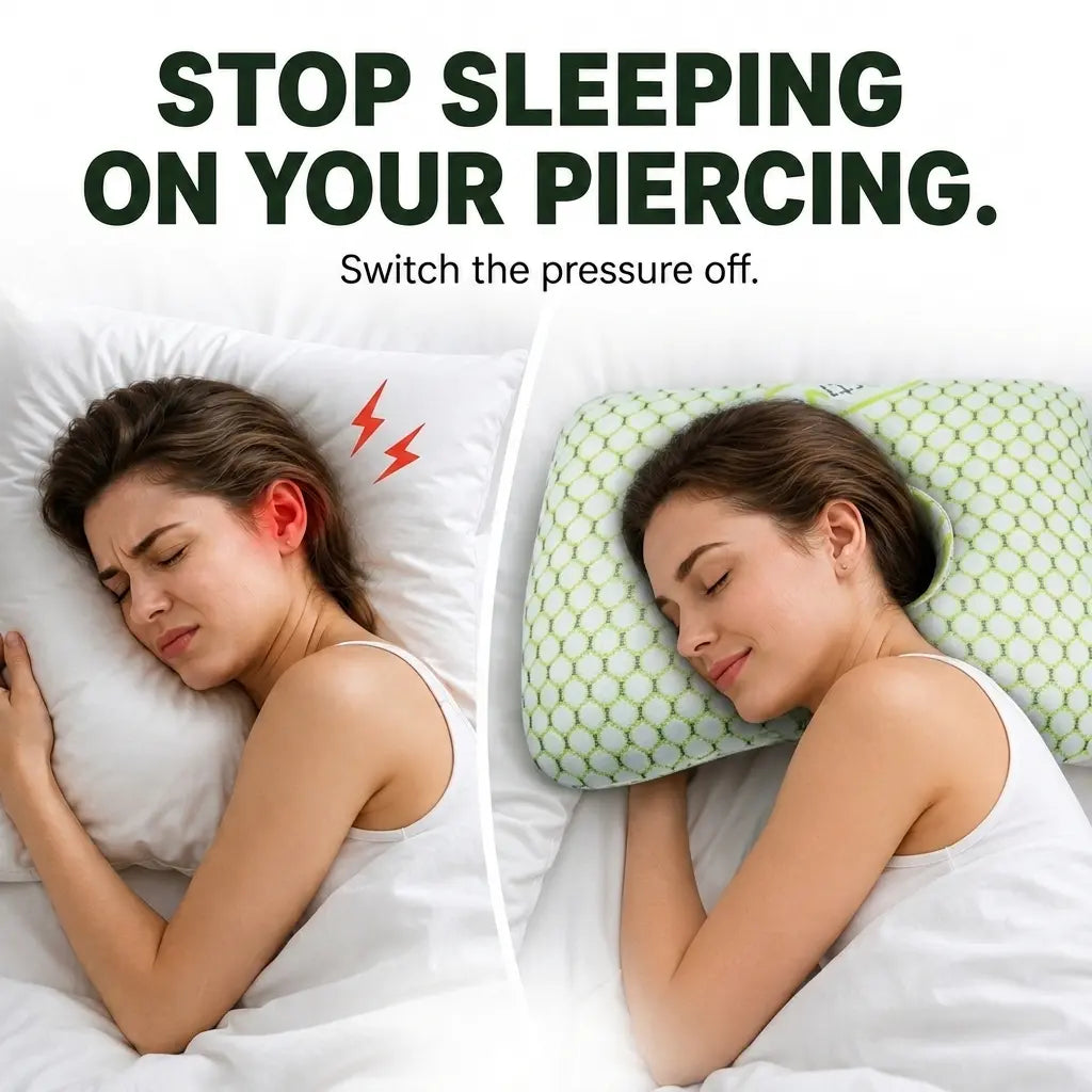 Ear Piercing Donut Pillow for Side Sleepers
