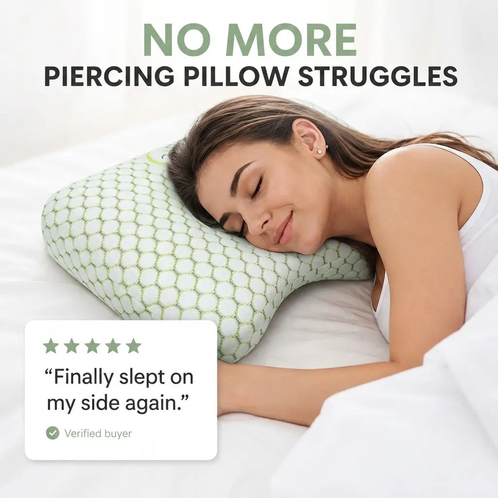 Ear Piercing Donut Pillow for Side Sleepers