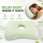 Ear Piercing Donut Pillow for Side Sleepers